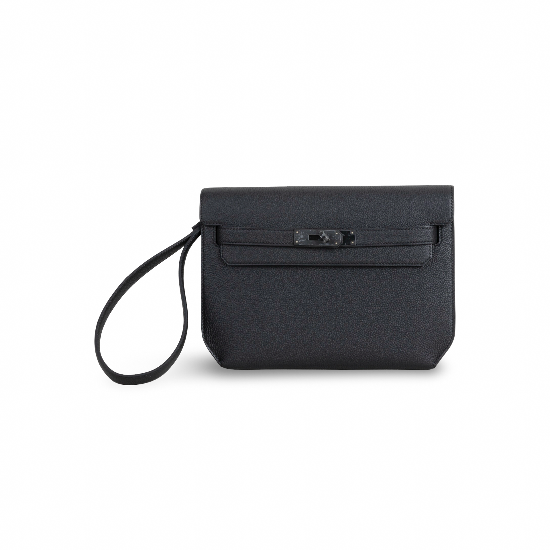 KELLY DEPECHES 25 TOGO LEATHER SO BLACK WITH PVD BLACK HARDWARE (LIMITED)