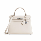 KELLY 28 TOGO LEATHER CRAIE WITH PALLADIUM HARDWARE (PHW)