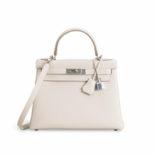 KELLY 28 TOGO LEATHER CRAIE WITH PALLADIUM HARDWARE (PHW)