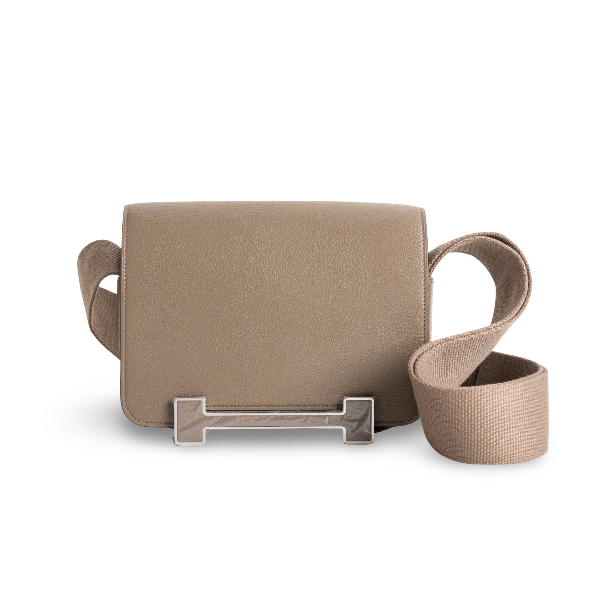 GETA CHEVRE LEATHER ETOUPE WITH PALLADIUM HARDWARE (PHW)