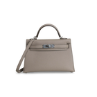 MINI KELLY II (20) EPSOM LEATHER GRIS ASPHALTE WITH PALLADIUM HARDWARE (PHW)