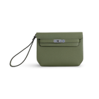 KELLY DEPECHES 25 TOGO LEATHER VERT OLIVE WITH PALLADIUM HARDWARE (PHW)