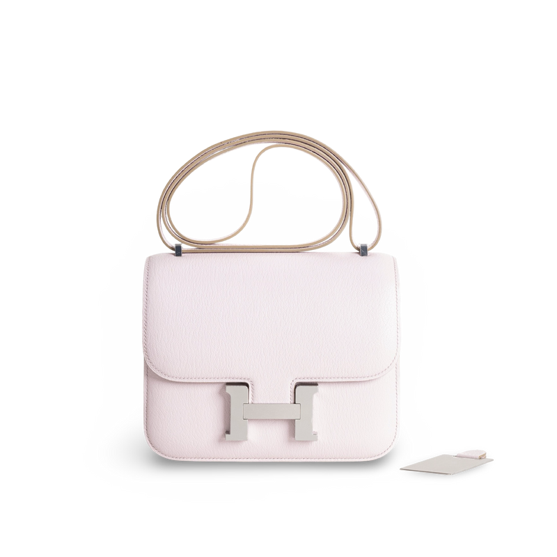 CONSTANCE 18 (MINI) CHEVRE LEATHER ROSE SAKURA WITH PALLADIUM HARDWARE (PHW)