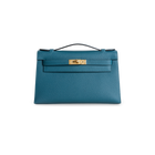 KELLY POCHETTE EPSOM LEATHER VERT BOSPHORE WITH GOLD HARDWARE (GHW)