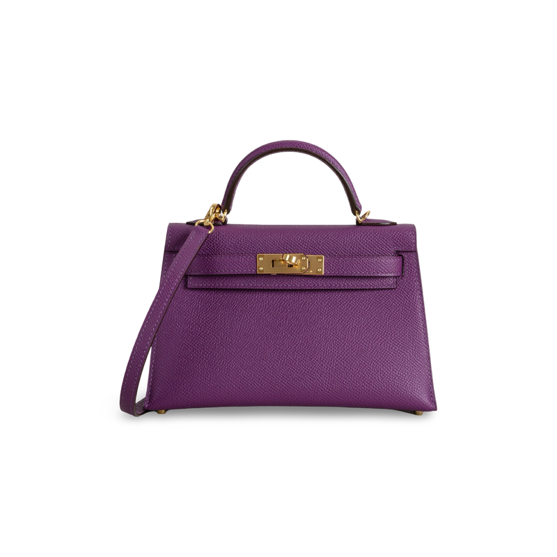 MINI KELLY II (20) EPSOM LEATHER ANEMONE WITH GOLD HARDWARE (GHW)