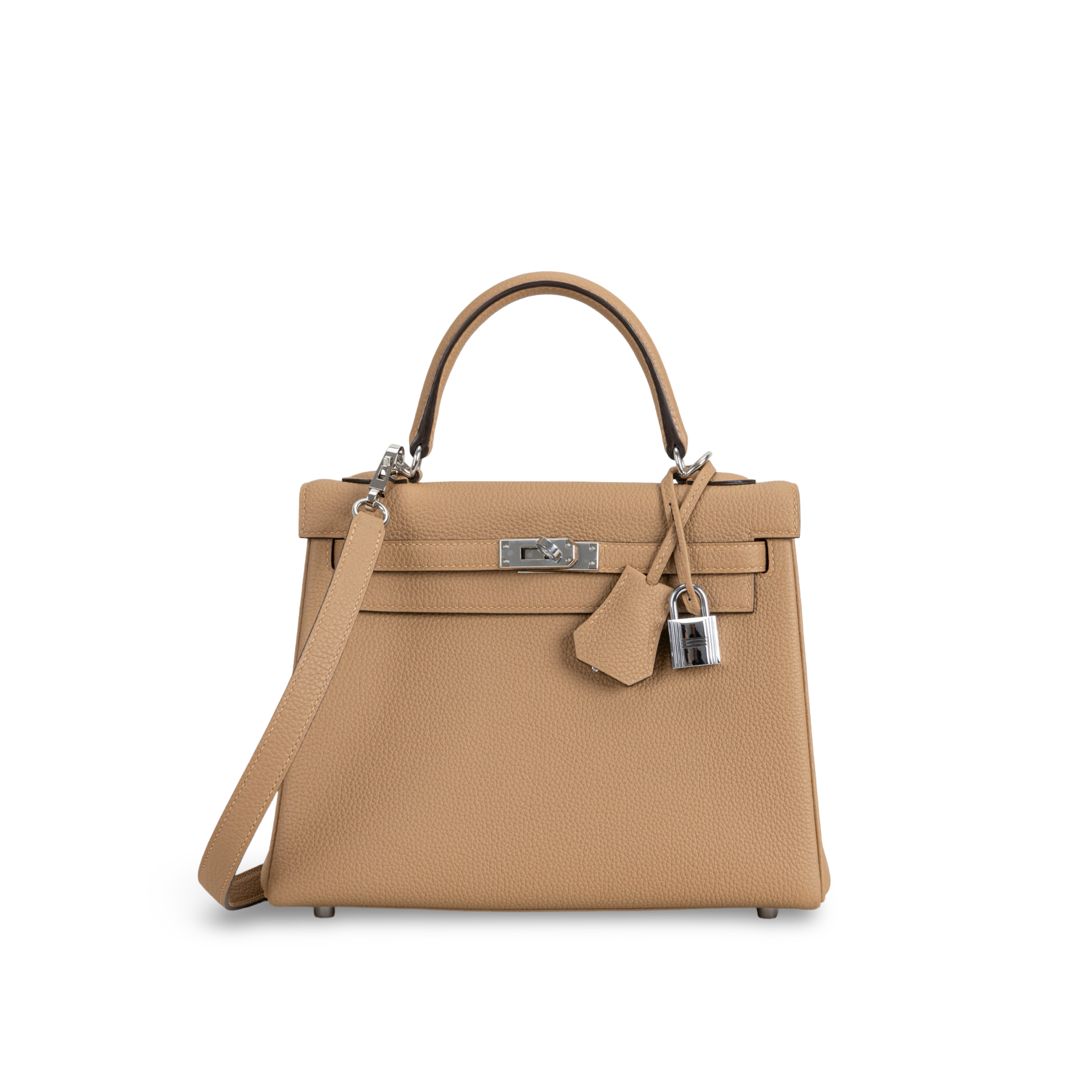 KELLY 25 TOGO LEATHER CHAI WITH PALLADIUM HARDWARE (PHW)