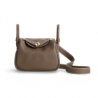 MINI LINDY 20 CLEMENCE LEATHER ETOUPE WITH GOLD HARDWARE (GHW)
