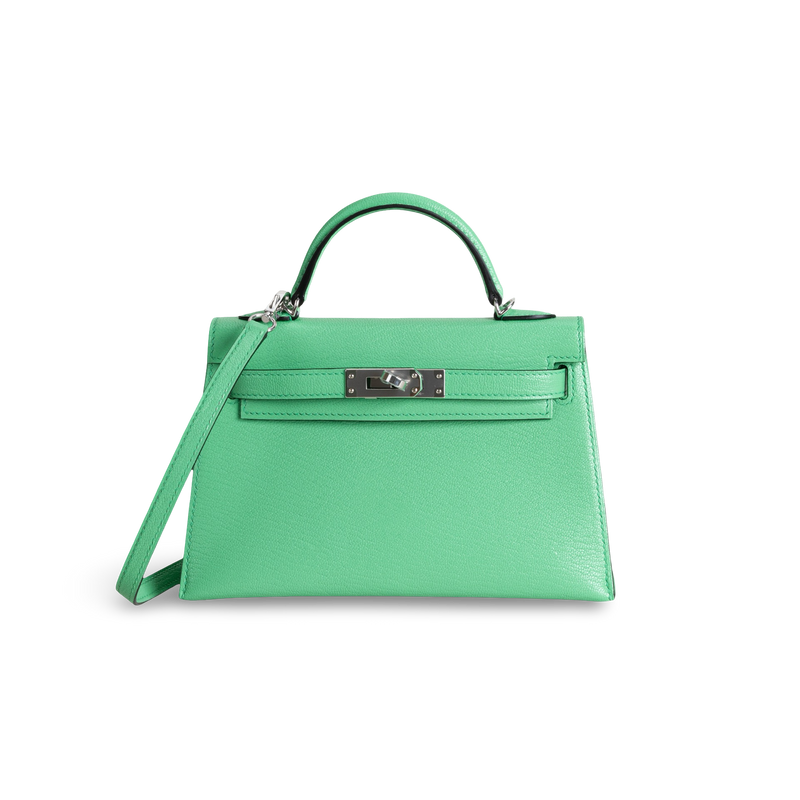 MINI KELLY II (20) CHEVRE LEATHER COMICS WITH PALLADIUM HARDWARE (PHW)