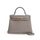 KELLY 28 TOGO LEATHER GRIS ASPHALTE WITH GOLD HARDWARE (GHW)