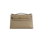 KELLY POCHETTE SWIFT LEATHER BEIGE MARFA WITH GOLD HARDWARE (GHW)