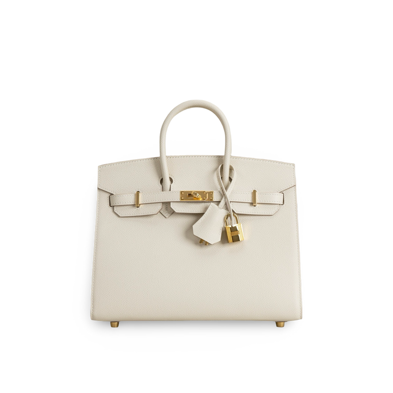 BIRKIN 25 EPSOM LEATHER (SELLIER SHAPE) CRAIE WITH GOLD HARDWARE (GHW)