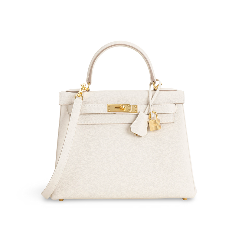 KELLY 28 TOGO LEATHER CRAIE WITH GOLD HARDWARE (GHW)