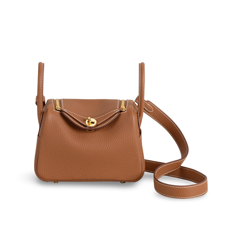 MINI LINDY 20 CLEMENCE LEATHER GOLD WITH GOLD HARDWARE (GHW)