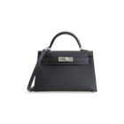 MINI KELLY II (20) EPSOM LEATHER NOIR (BLACK) WITH PALLADIUM HARDWARE (PHW)