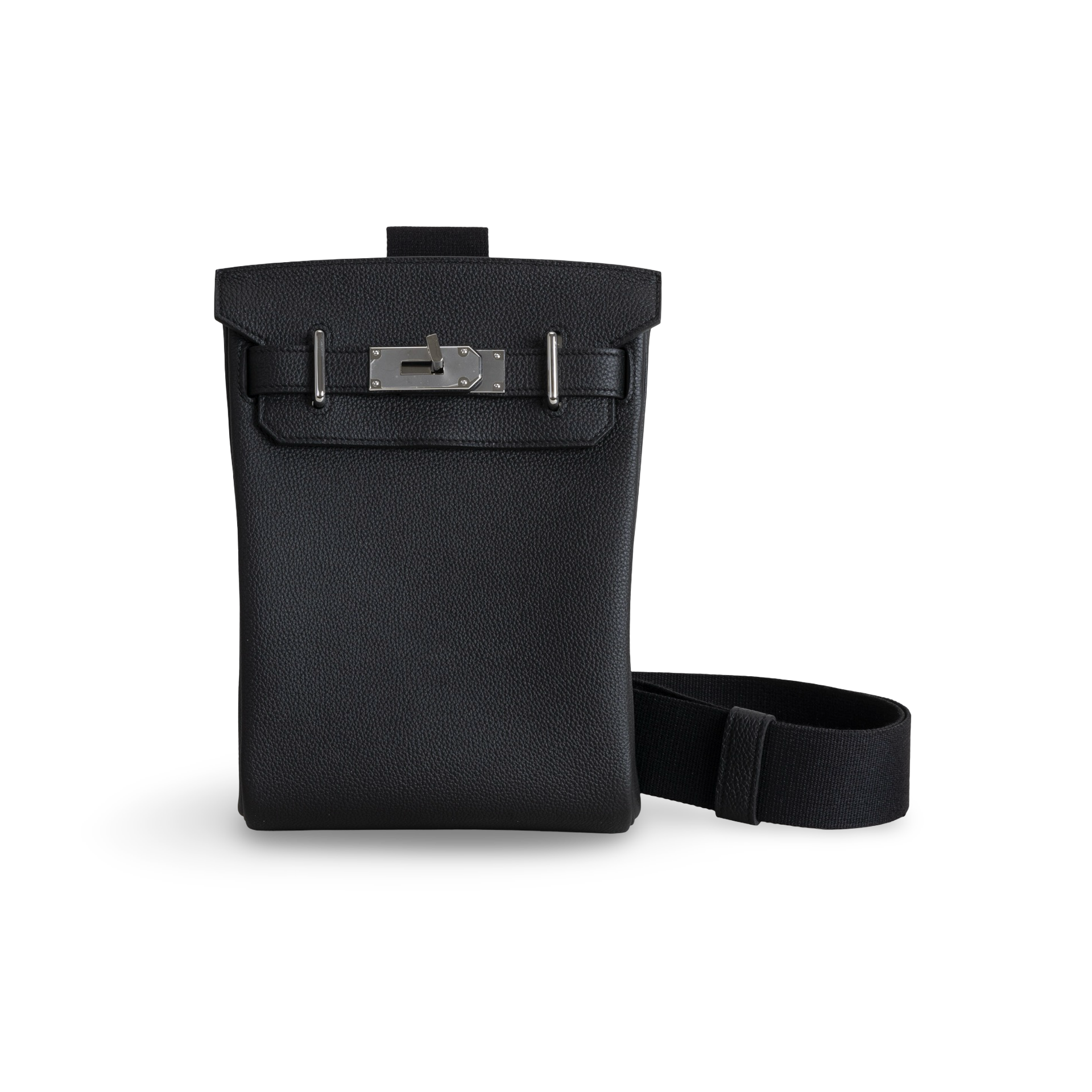 HAC A DOS TOGO LEATHER NOIR (BLACK) WITH PALLADIUM HARDWARE (PHW)