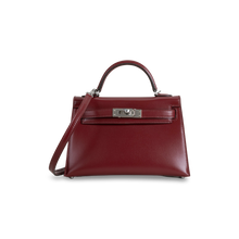MINI KELLY II (20) BOX CALF LEATHER ROUGE H WITH PALLADIUM HARDWARE (PHW)