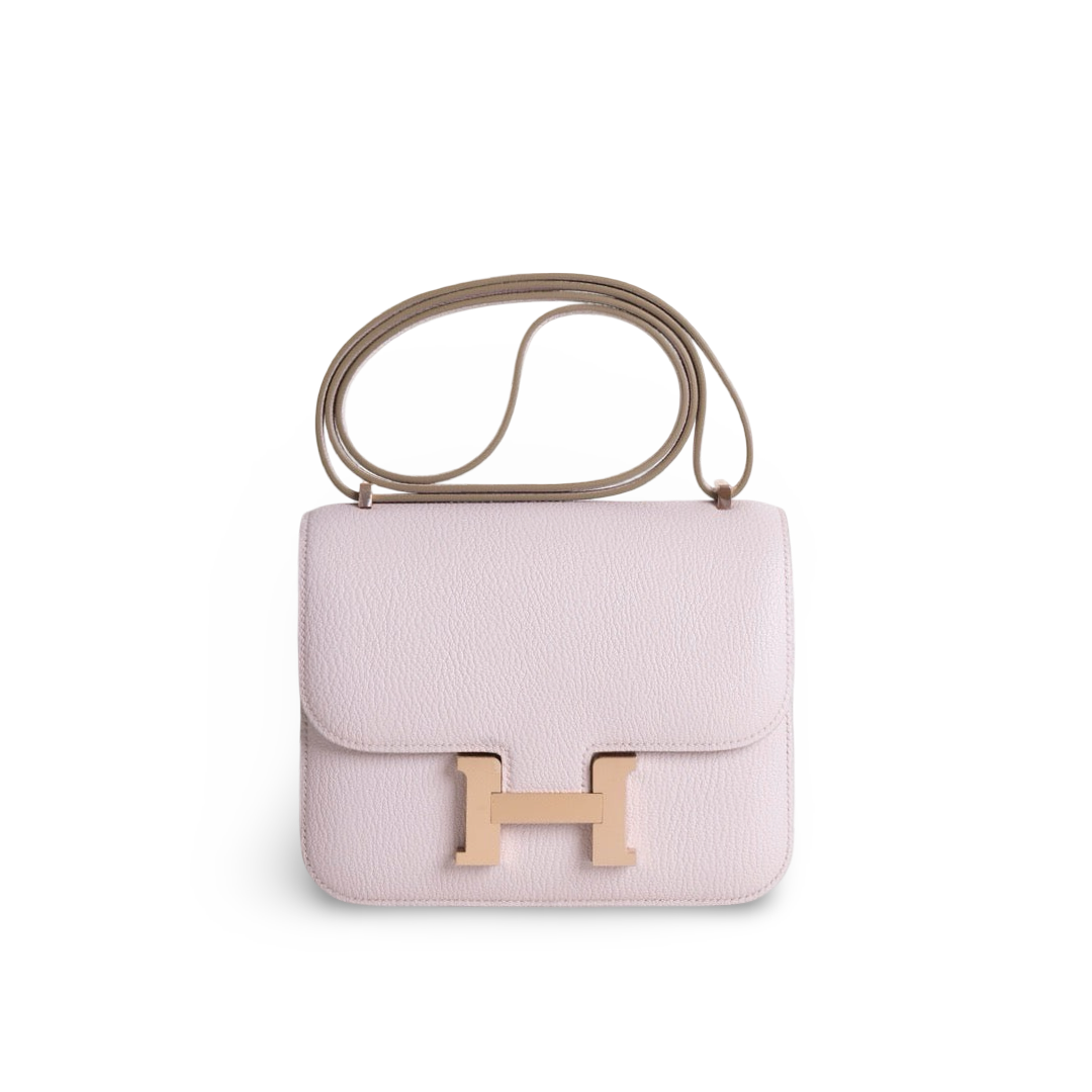 CONSTANCE 18 (MINI) CHEVRE LEATHER MAUVE PALE WITH ROSE GOLD HARDWARE (RGHW)
