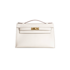 KELLY POCHETTE SWIFT LEATHER CRAIE WITH GOLD HARDWARE (GHW)