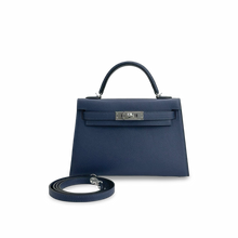 MINI KELLY II (20) EPSOM LEATHER BLEU SAPHIRE WITH PALLADIUM HARDWARE (PHW)