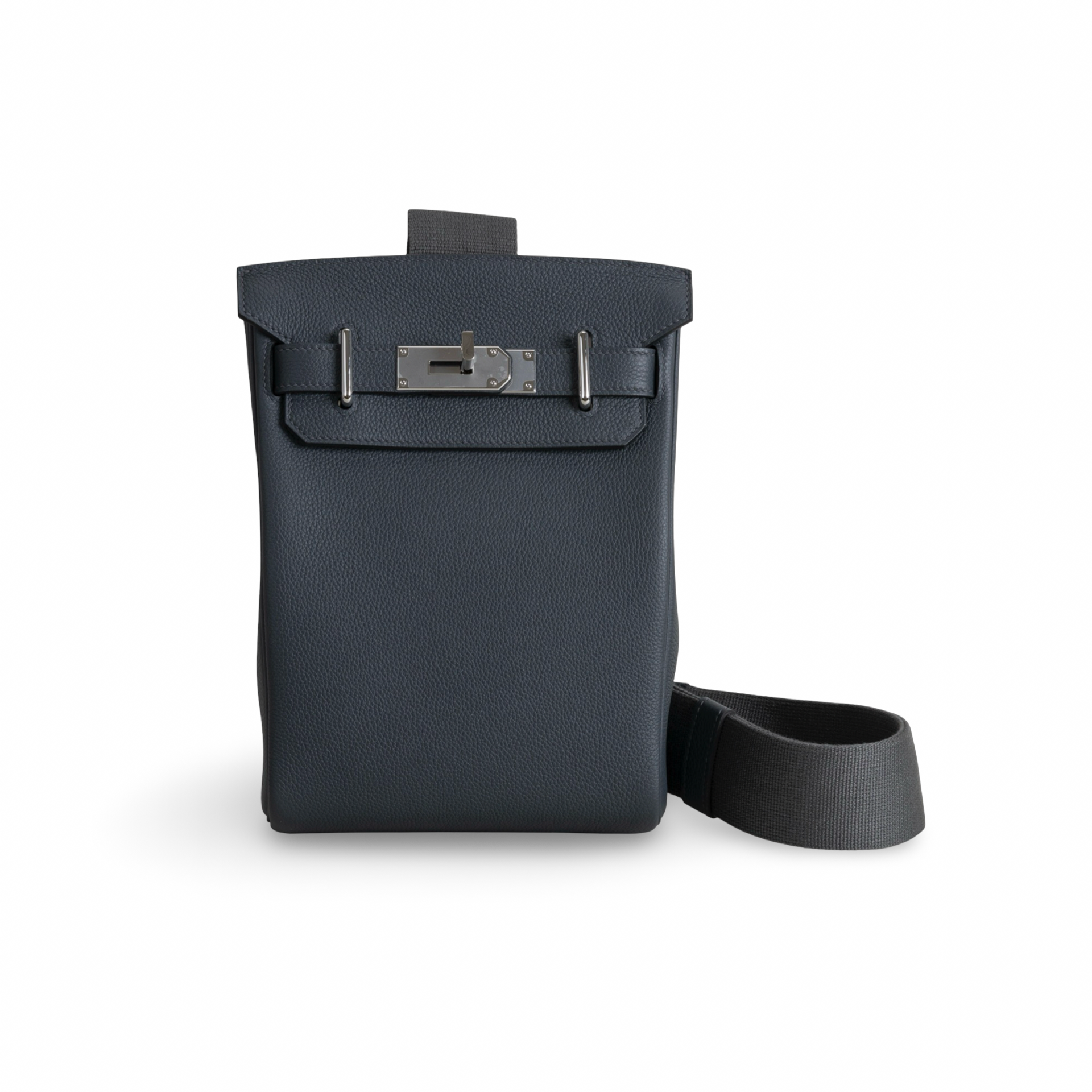 HAC A DOS TOGO LEATHER GRIS MISTY WITH PALLADIUM HARDWARE (PHW)