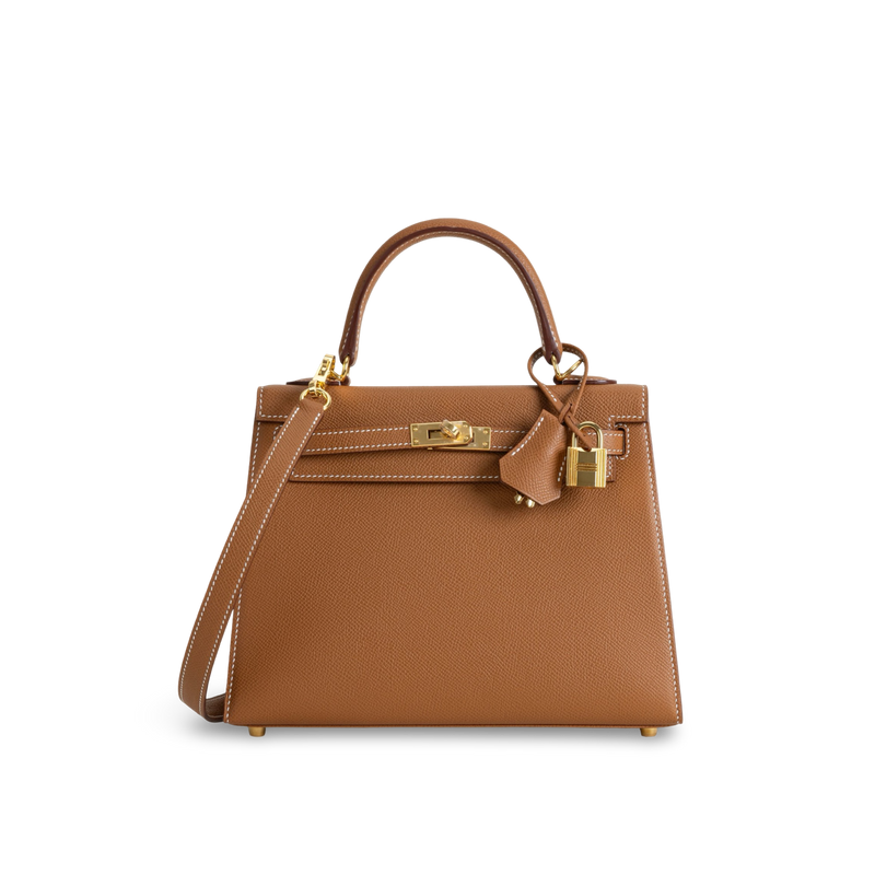 KELLY 25 EPSOM LEATHER GOLD WITH GOLD HARDWARE (GHW)