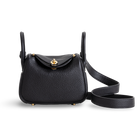 MINI LINDY 20 CLEMENCE LEATHER NOIR (BLACK) WITH GOLD HARDWARE (GHW)