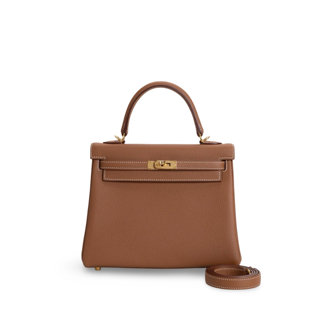 KELLY 25 TOGO LEATHER GOLD WITH GOLD HARDWARE (GHW)
