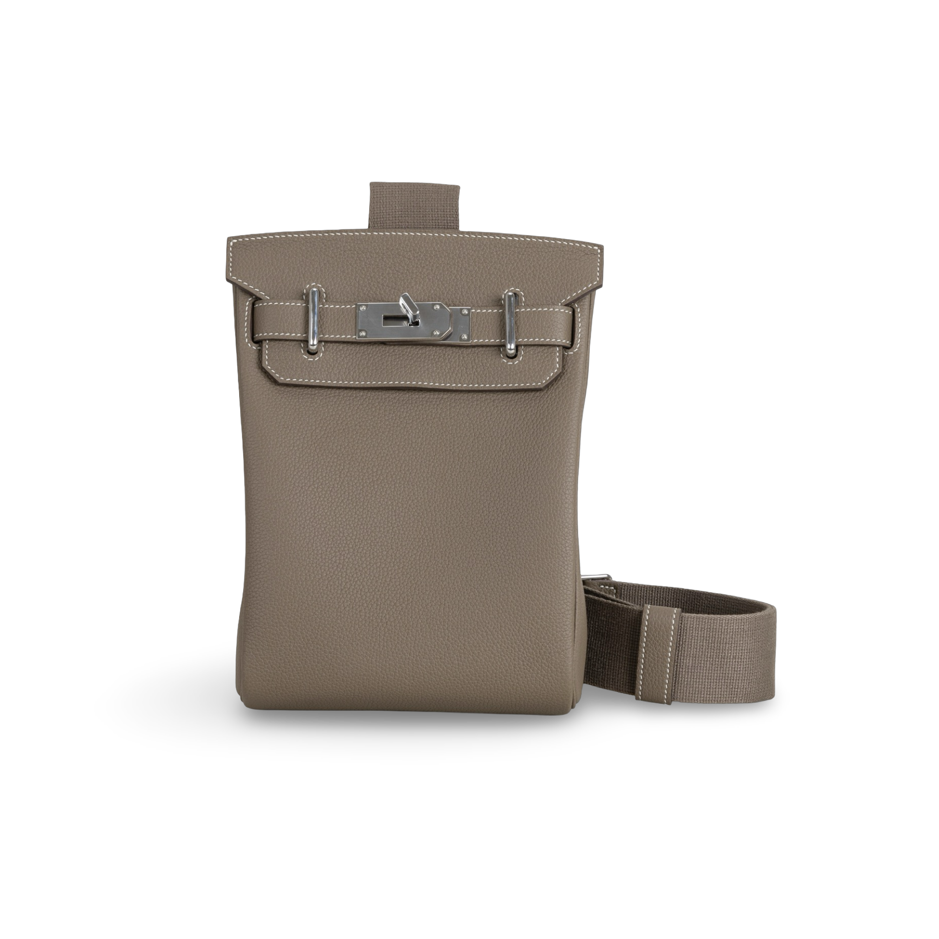 HAC A DOS TOGO LEATHER ETOUPE WITH PALLADIUM HARDWARE (PHW)