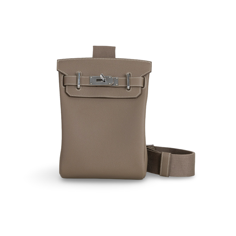 HAC A DOS TOGO LEATHER ETOUPE WITH PALLADIUM HARDWARE (PHW)