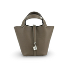 PICOTIN 18 LOCK CLEMENCE LEATHER ETOUPE WITH PALLADIUM HARDWARE (PHW)