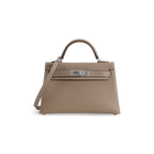 MINI KELLY II (20) EPSOM LEATHER ETOUPE WITH PALLADIUM HARDWARE (PHW)