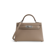 MINI KELLY II (20) EPSOM LEATHER ETOUPE WITH PALLADIUM HARDWARE (PHW)