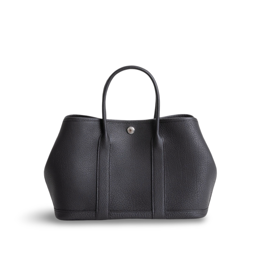 GARDEN PARTY 30 NEGONDA LEATHER NOIR (BLACK) WITH PALLADIUM HARDWARE (PHW)