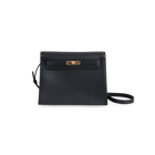 KELLY DANSE EVERCOLOR LEATHER NOIR (BLACK) WITH ROSE GOLD HARDWARE (RGHW)