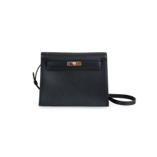 KELLY DANSE EVERCOLOR LEATHER NOIR (BLACK) WITH ROSE GOLD HARDWARE (RGHW)