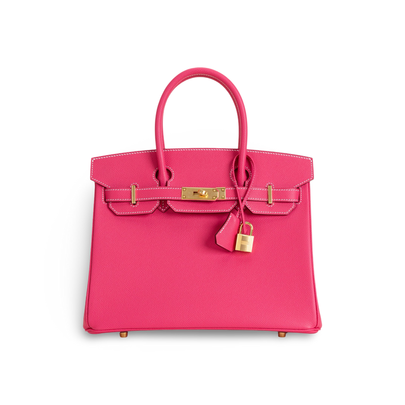 BIRKIN 30 EPSOM LEATHER ROSE TYRIEN WITH GOLD HARDWARE (GHW)