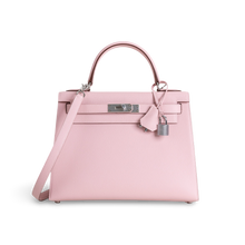 KELLY 28 EPSOM LEATHER ROSE SAKURA WITH PALLADIUM HARDWARE (PHW)