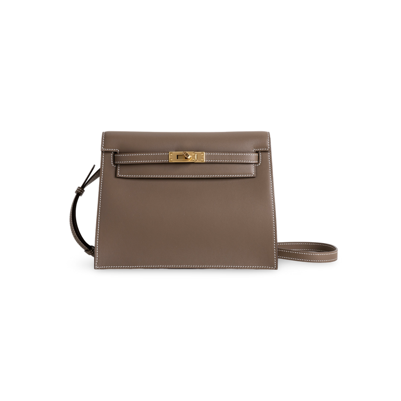 KELLY DANSE SWIFT LEATHER ETOUPE WITH GOLD HARDWARE (GHW)