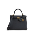 KELLY 25 TOGO LEATHER NOIR (BLACK) WITH GOLD HARDWARE (GHW)