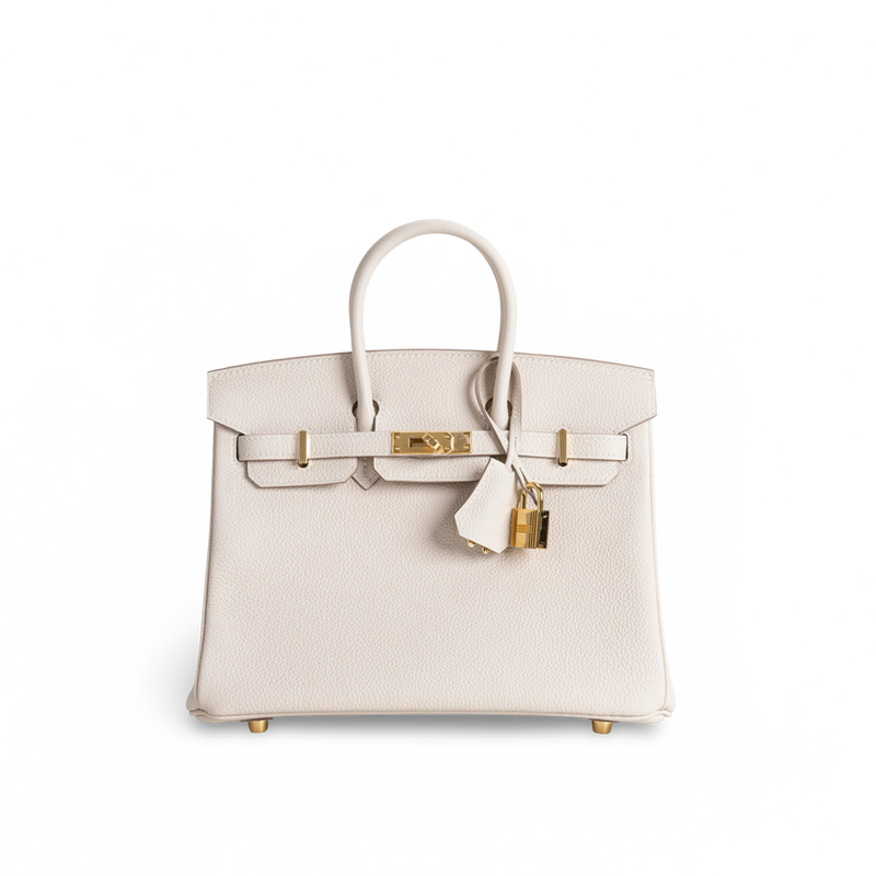 BIRKIN 25 TOGO LEATHER CRAIE WITH GOLD HARDWARE (GHW)