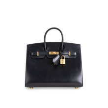 BIRKIN 25 (SELLIER SHAPE) BLACK BOX CALF LEATHER WITH GOLD HARDWARE (GHW)