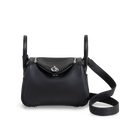 MINI LINDY 20 TOUCH SWIFT LEATHER & MISSISSIPPIENSIS ALLIGATOR (MATTE) NOIR (BLACK) WITH PALLADIUM HARDWARE (PHW)