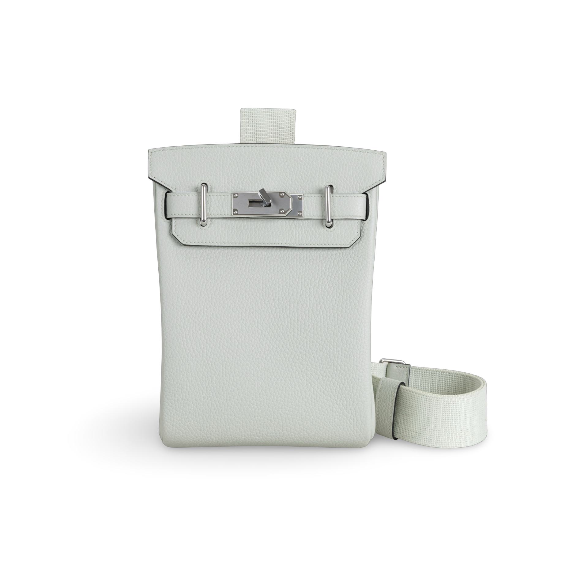 HAC A DOS TOGO LEATHER GRIS NEVE WITH PALLADIUM HARDWARE (PHW)