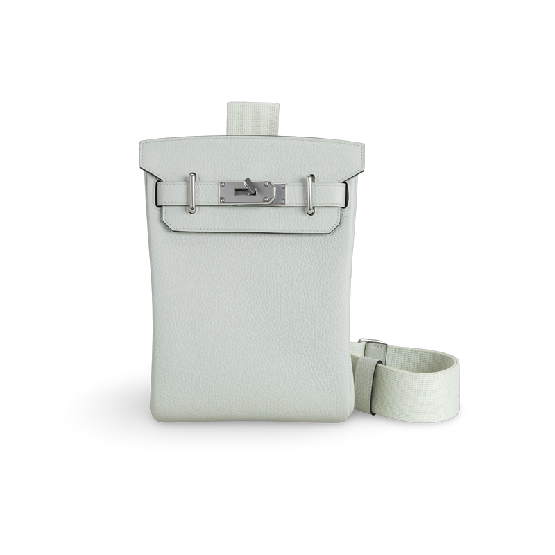 HAC A DOS TOGO LEATHER GRIS NEVE WITH PALLADIUM HARDWARE (PHW)