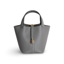 PICOTIN 18 LOCK CLEMENCE LEATHER GRIS MEYER WITH GOLD HARDWARE (GHW)