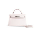 MINI KELLY II (20) EPSOM LEATHER MAUVE PALE WITH PALLADIUM HARDWARE (PHW)