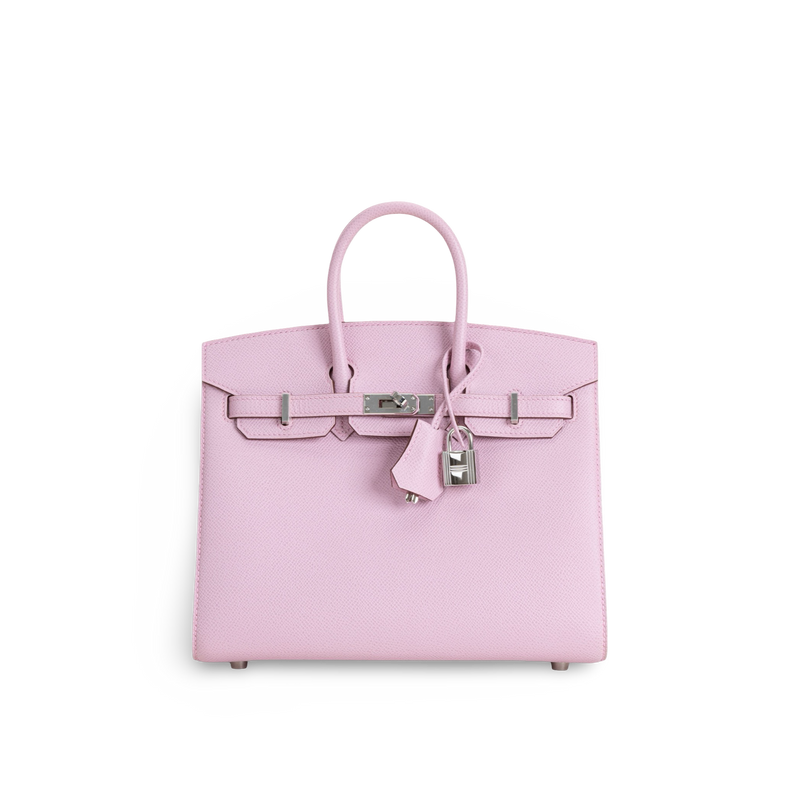 BIRKIN 25 EPSOM LEATHER (SELLIER SHAPE) MAUVE SYLVESTRE WITH PALLADIUM HARDWARE (PHW)