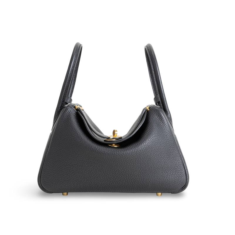 LINDY 26 CLEMENCE LEATHER NOIR (BLACK) WITH GOLD HARDWARE (GHW)