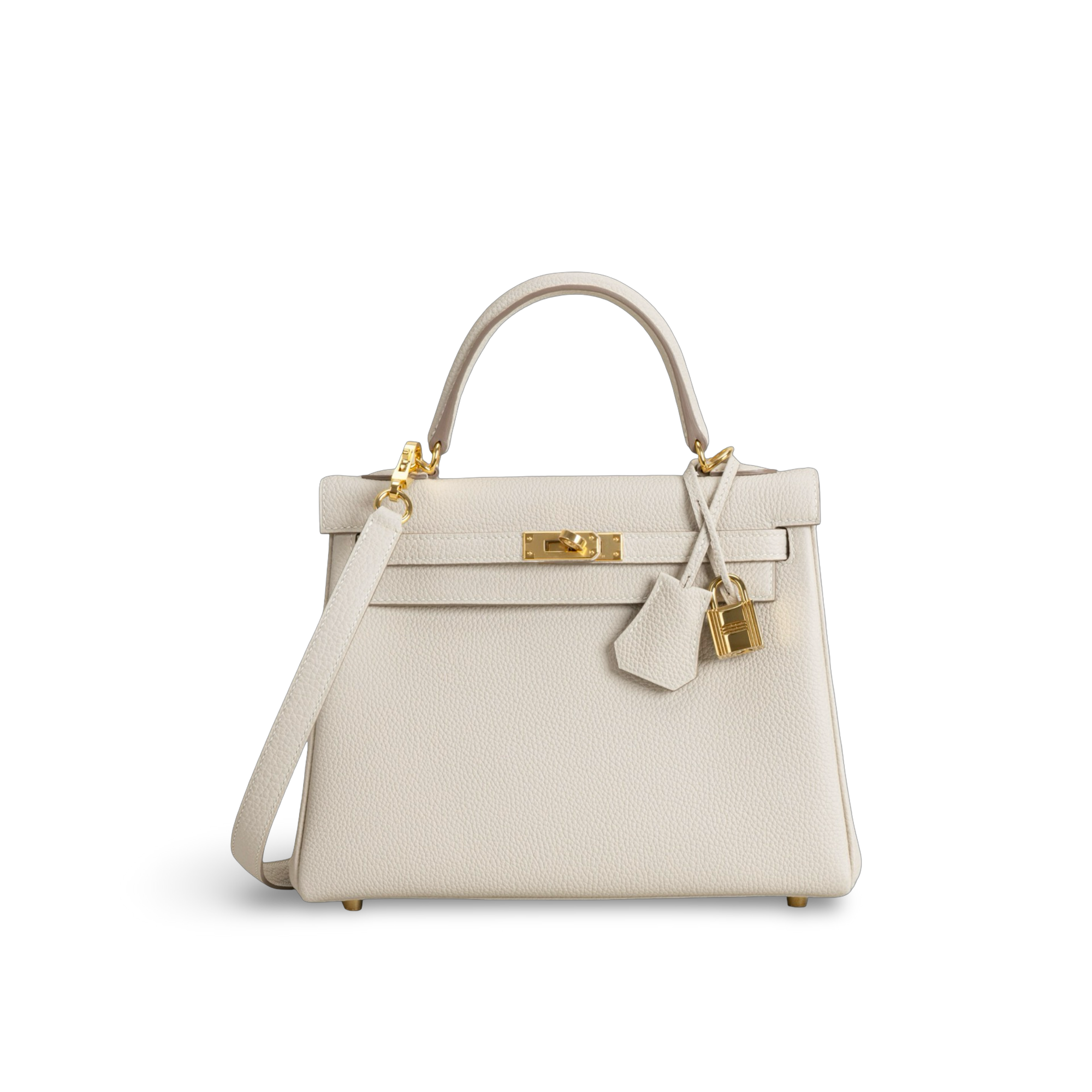 KELLY 25 TOGO LEATHER CRAIE WITH GOLD HARDWARE (GHW)