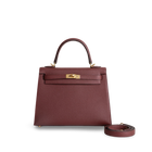 KELLY 25 EPSOM LEATHER ROUGE H WITH GOLD HARDWARE (GHW)